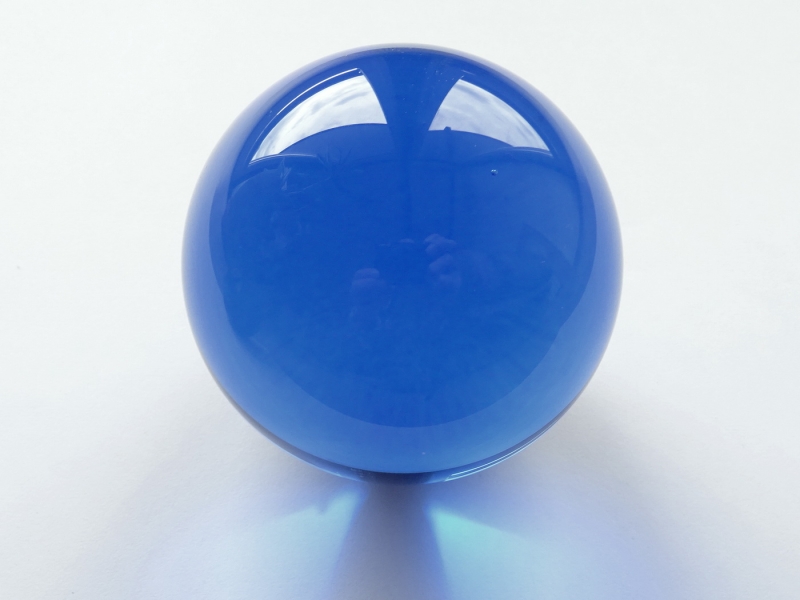 crystal glass spheres | balls 35mm, blue